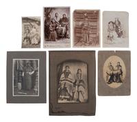 [NATIVE AMERICANS]. 18 photographs of Native American subjects, with a focus on women & children.