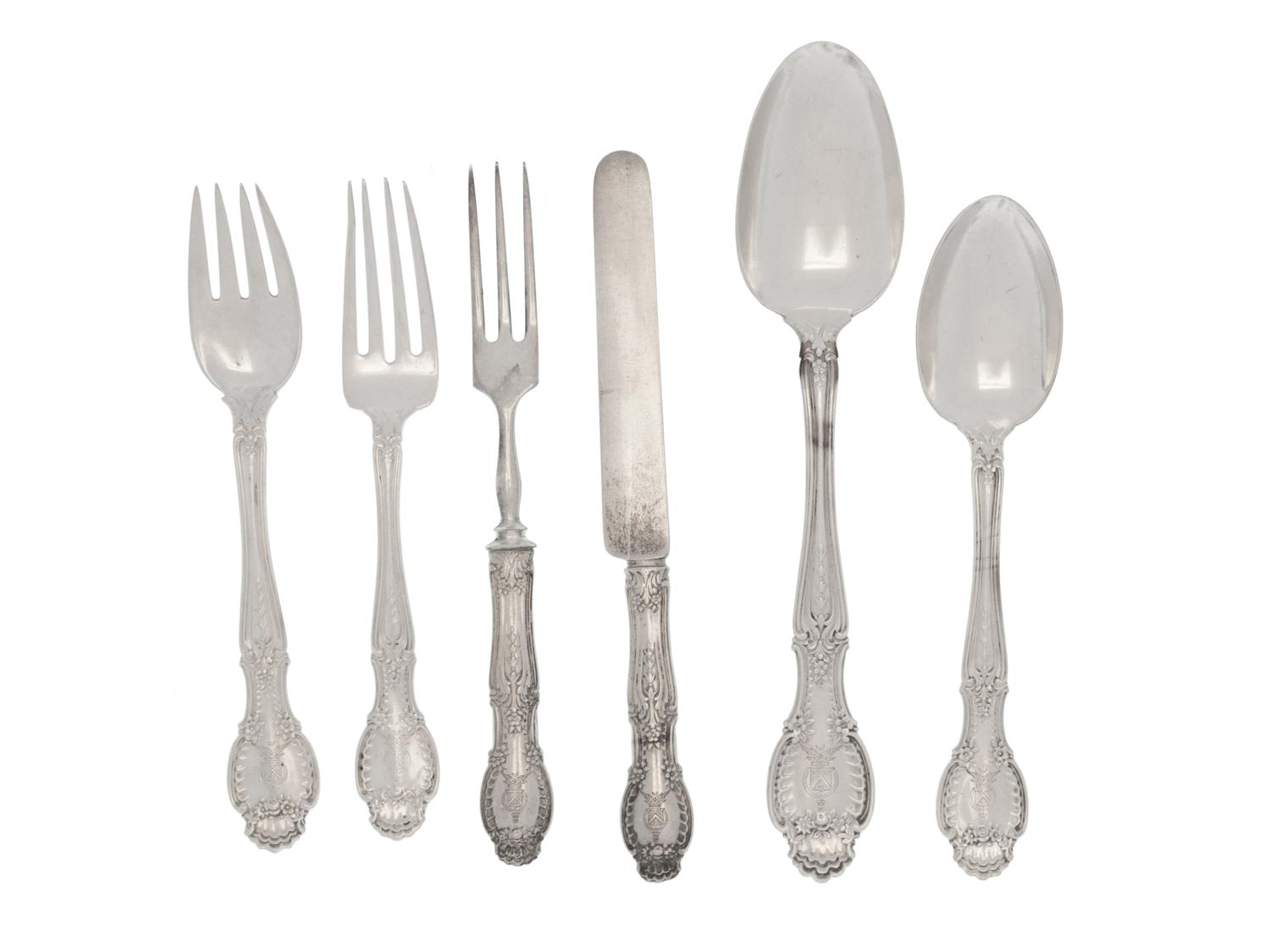 A Tiffany and Co. Richelieu Silver Flatware Service