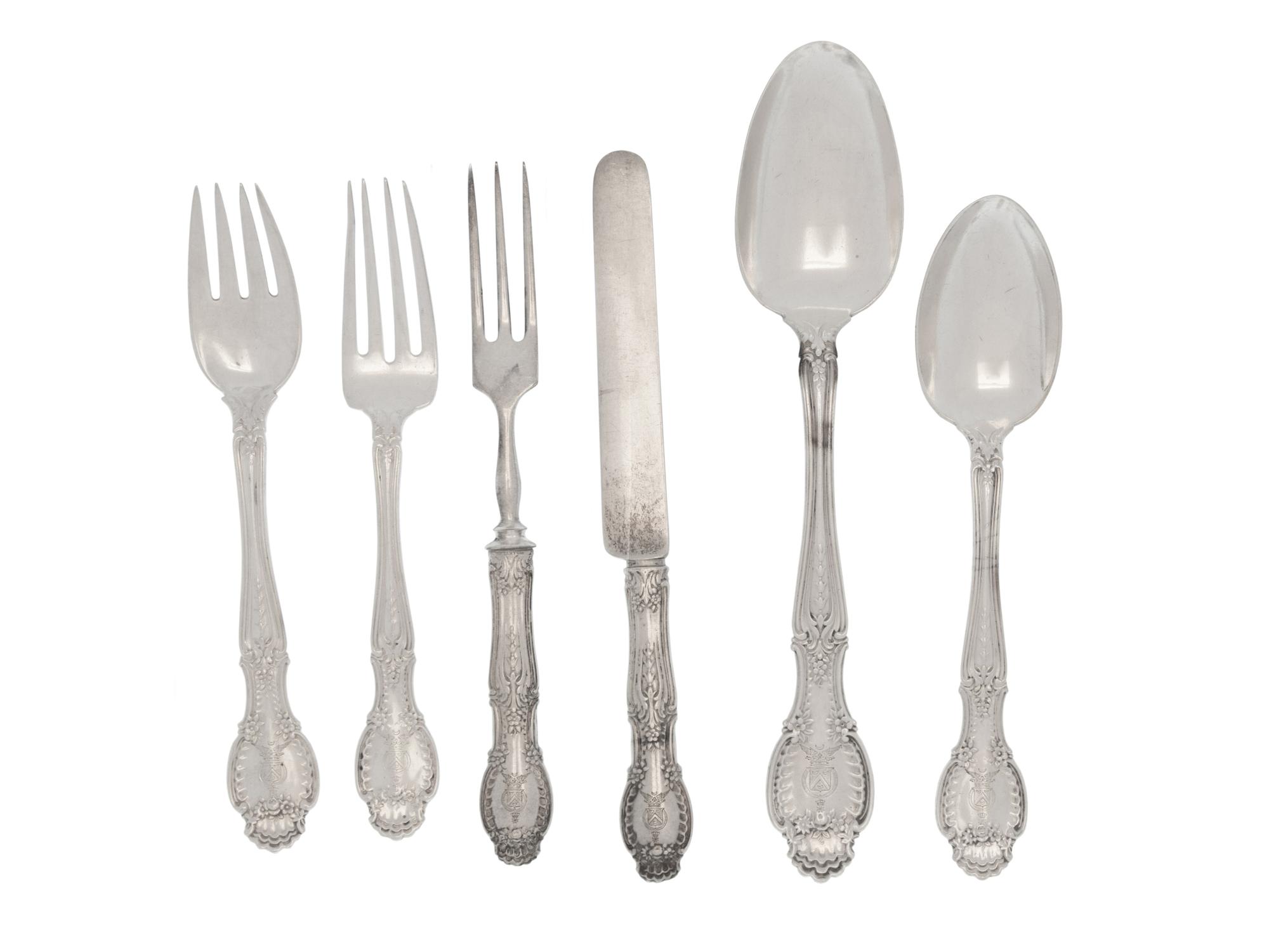 A Tiffany and Co. Richelieu Silver Flatware Service