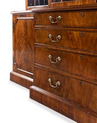 A George III Style Mahogany Breakfront Bookcase