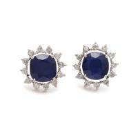 SAPPHIRE AND DIAMOND EARRINGS