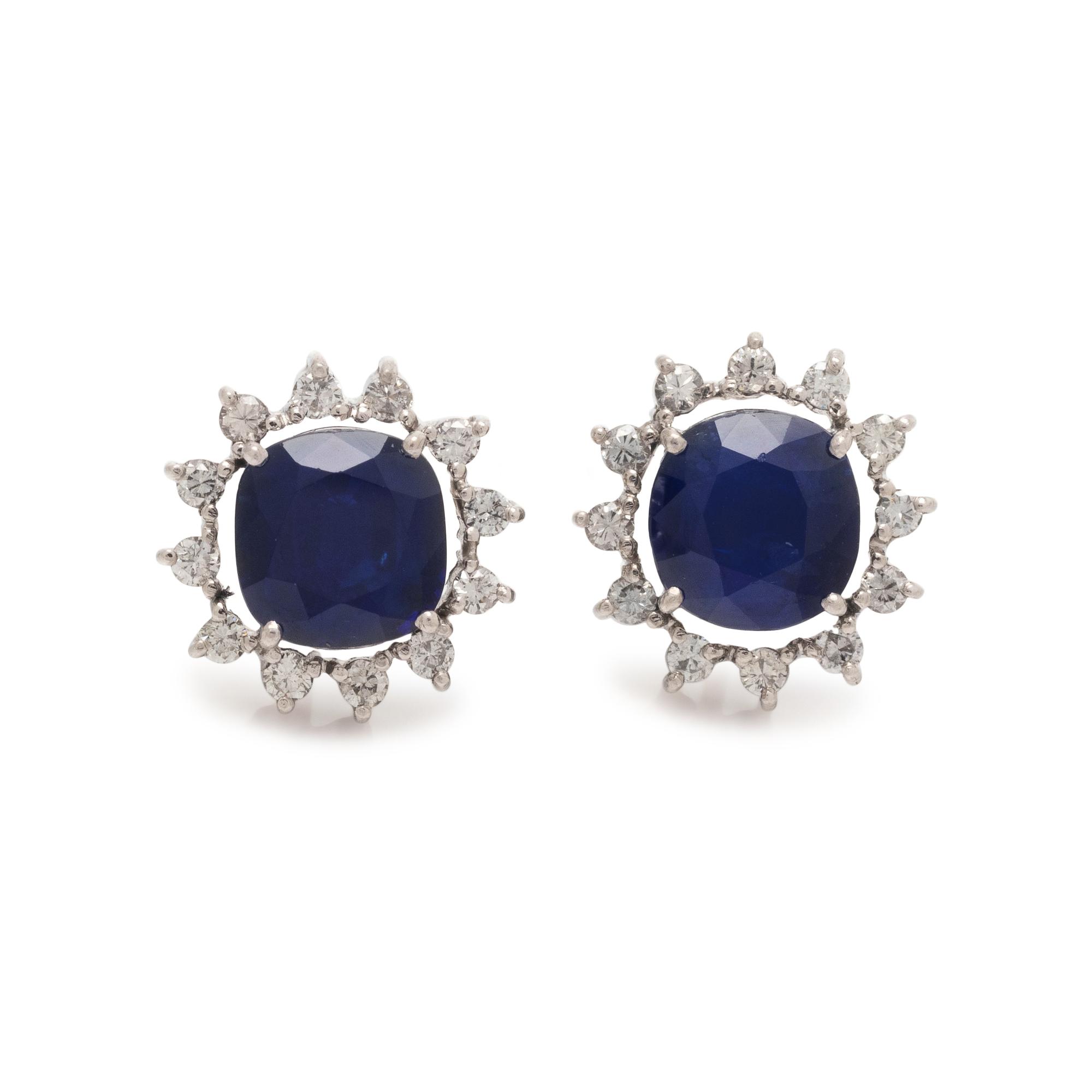 SAPPHIRE AND DIAMOND EARRINGS