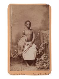 [EARLY PHOTOGRAPHY - AFRICAN]. A group of 4 CDVs featuring African subjects, including: