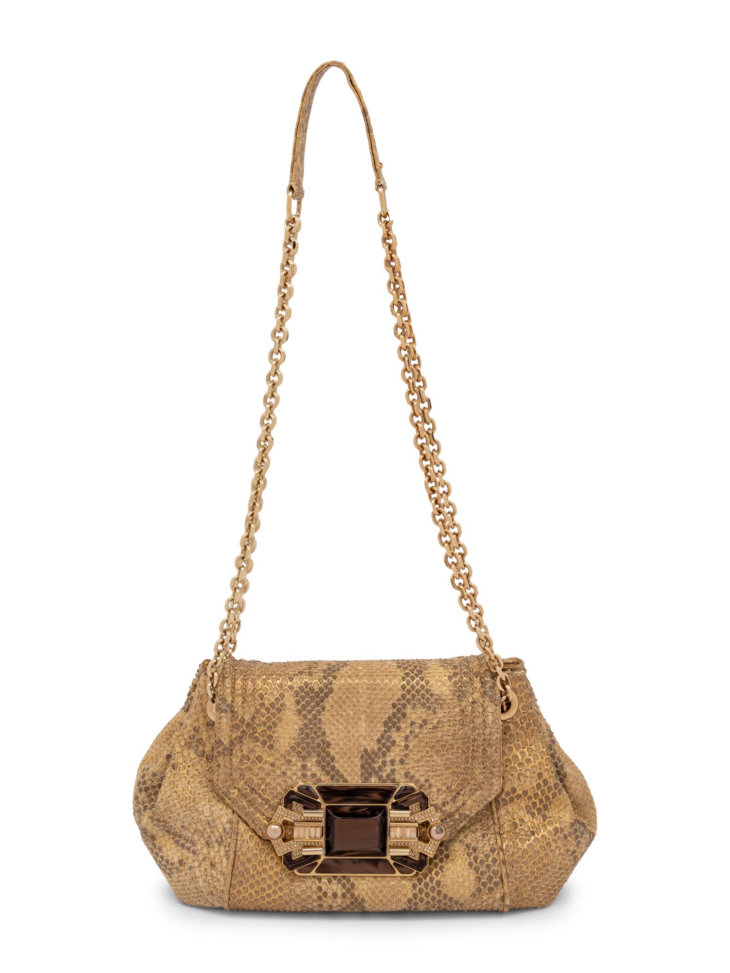 Judith Leiber Python Shoulder Bag