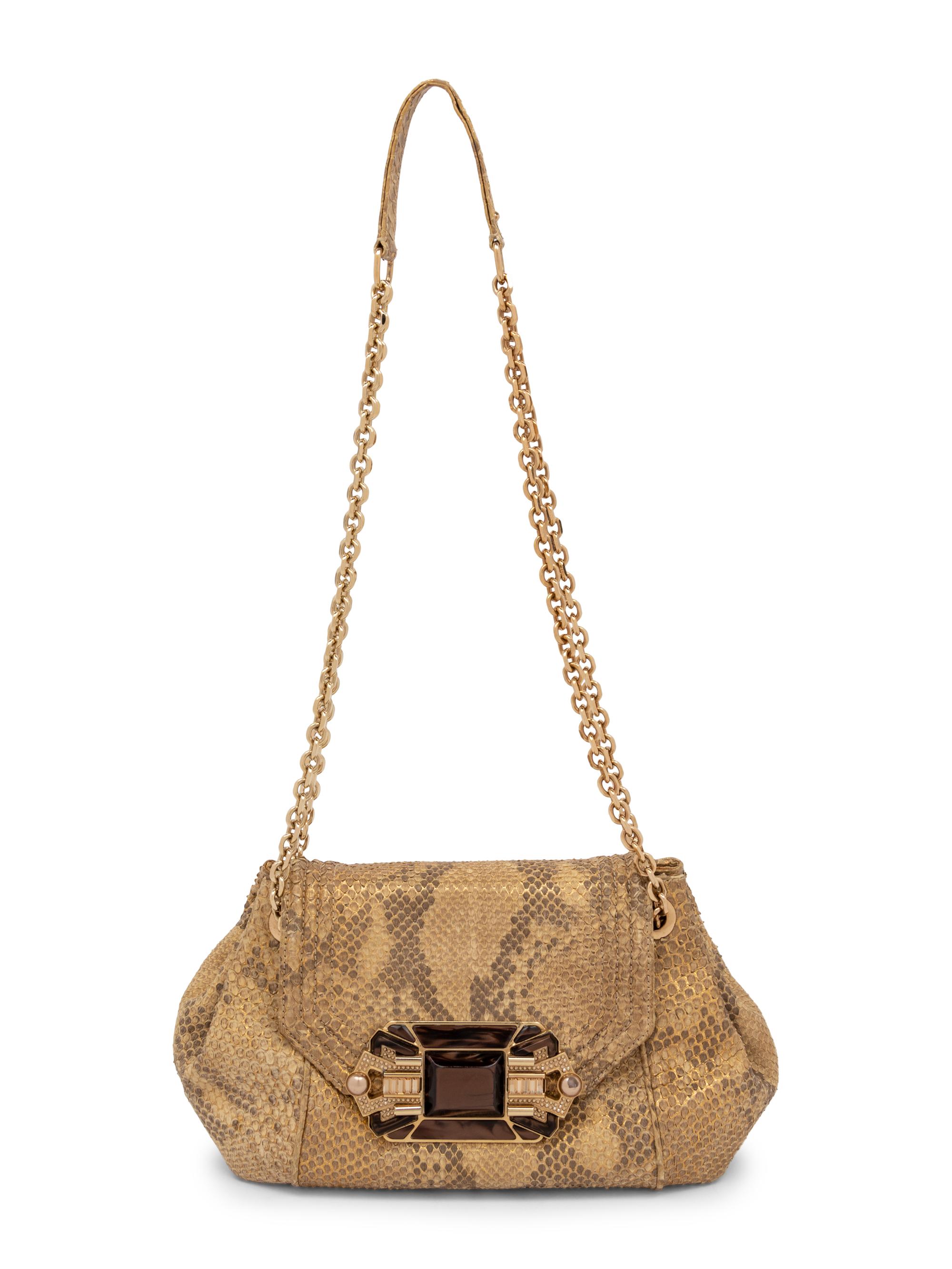 Judith Leiber Python Shoulder Bag