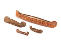 A Group of Great Lakes Birchbark Model Canoes