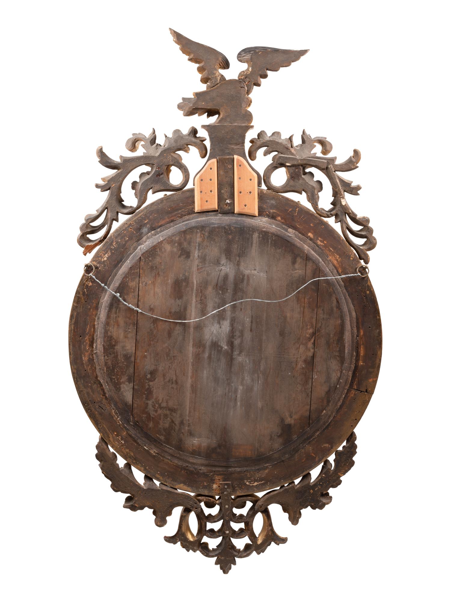 A Regency Giltwood Convex Mirror