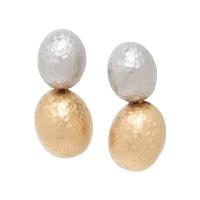 BARBARA PARKER, BICOLOR GOLD EARRINGS