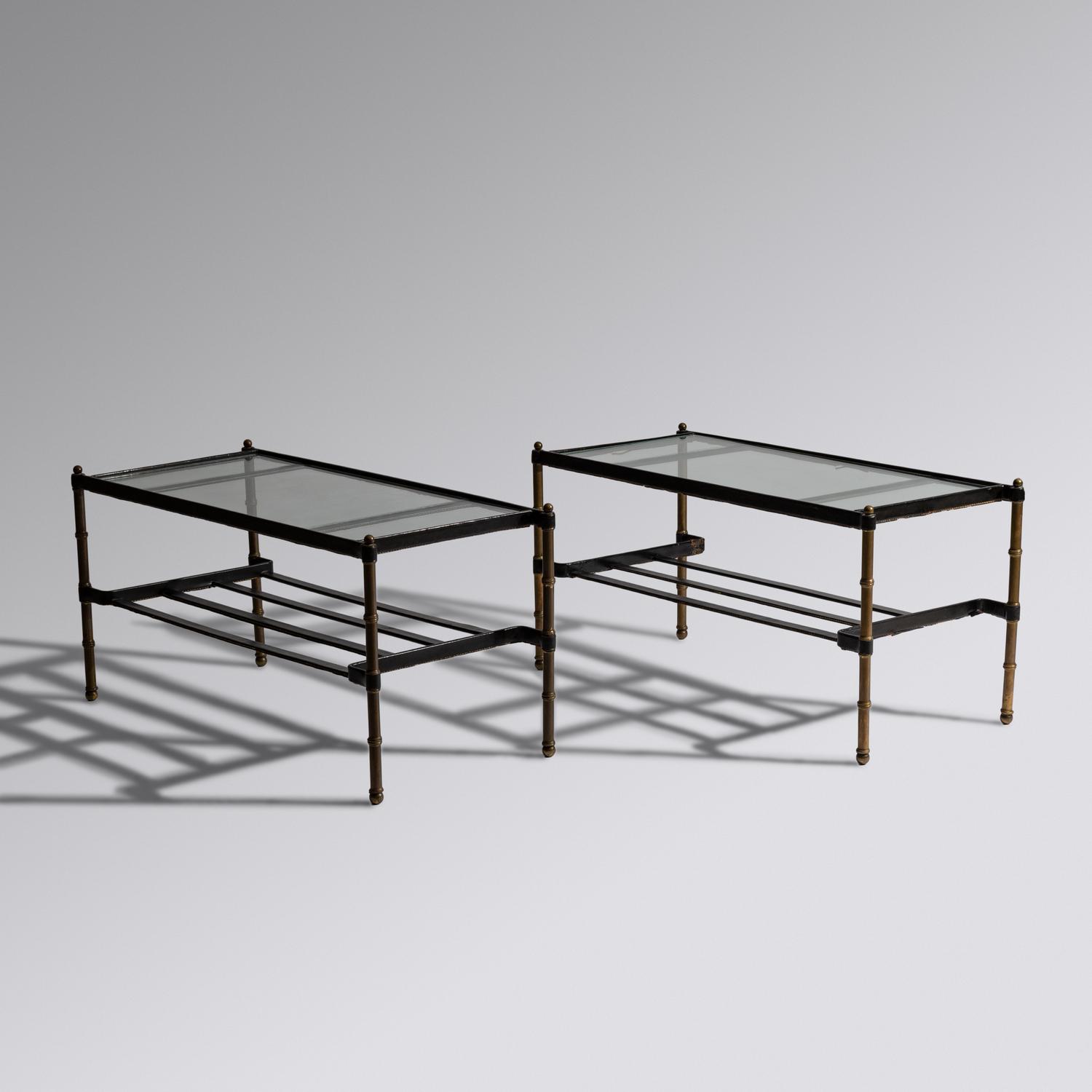 Pair of tiered coffee tables, c. 1950