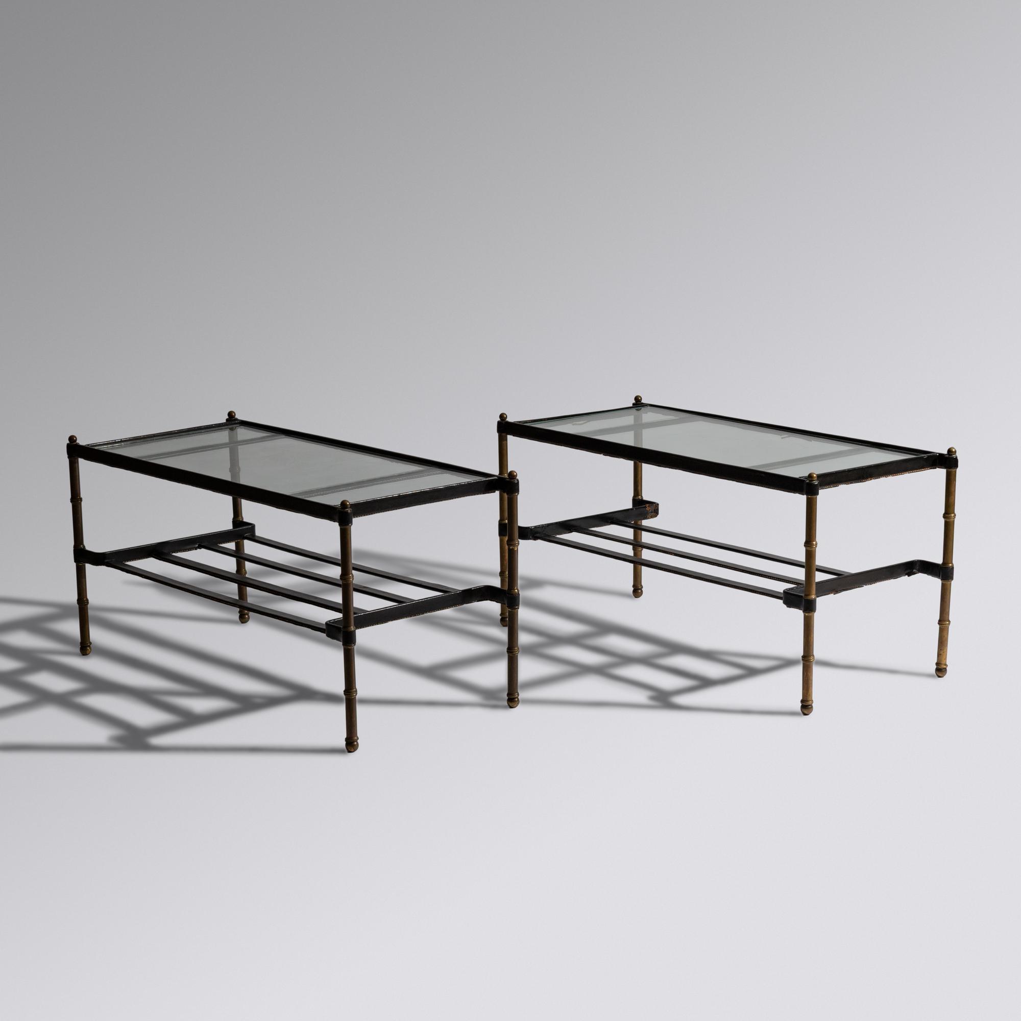 Pair of tiered coffee tables, c. 1950
