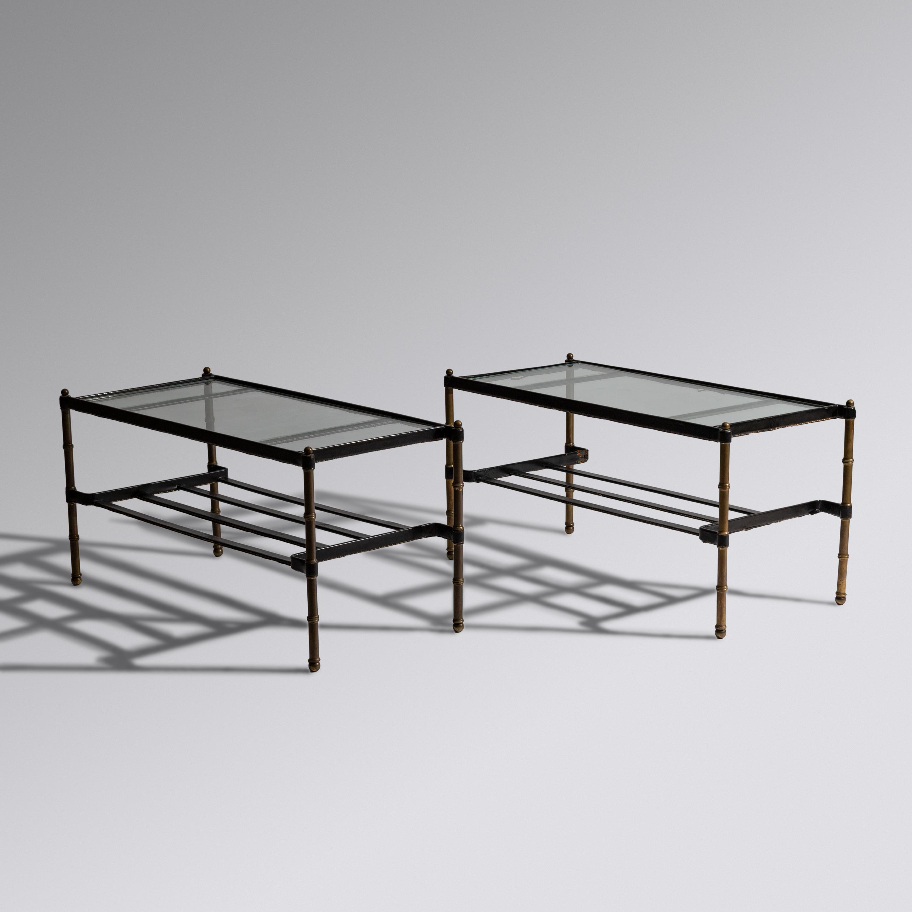 Pair of tiered coffee tables, c. 1950