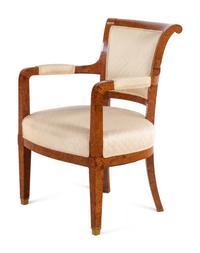 A Baltic Amboyna Veneered Armchair