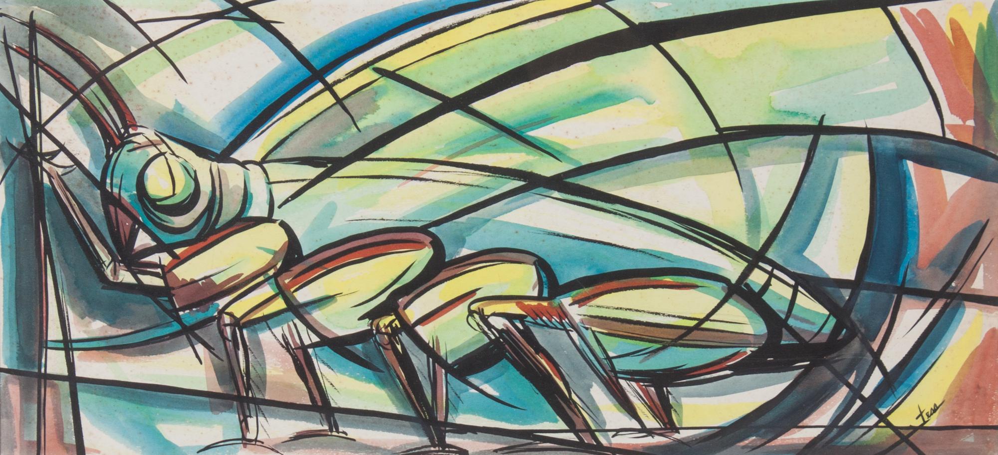 Melvin E. Tess, (Wisconsin, 1926-2016), Abstract Insects (two works)