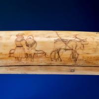 John Octuck (Inuit, 1873-1918) Scrimshawed Cribbage Board