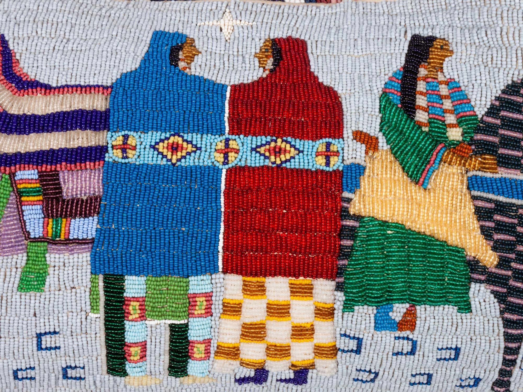 Pictorial Beaded Cradle, 2005-2006