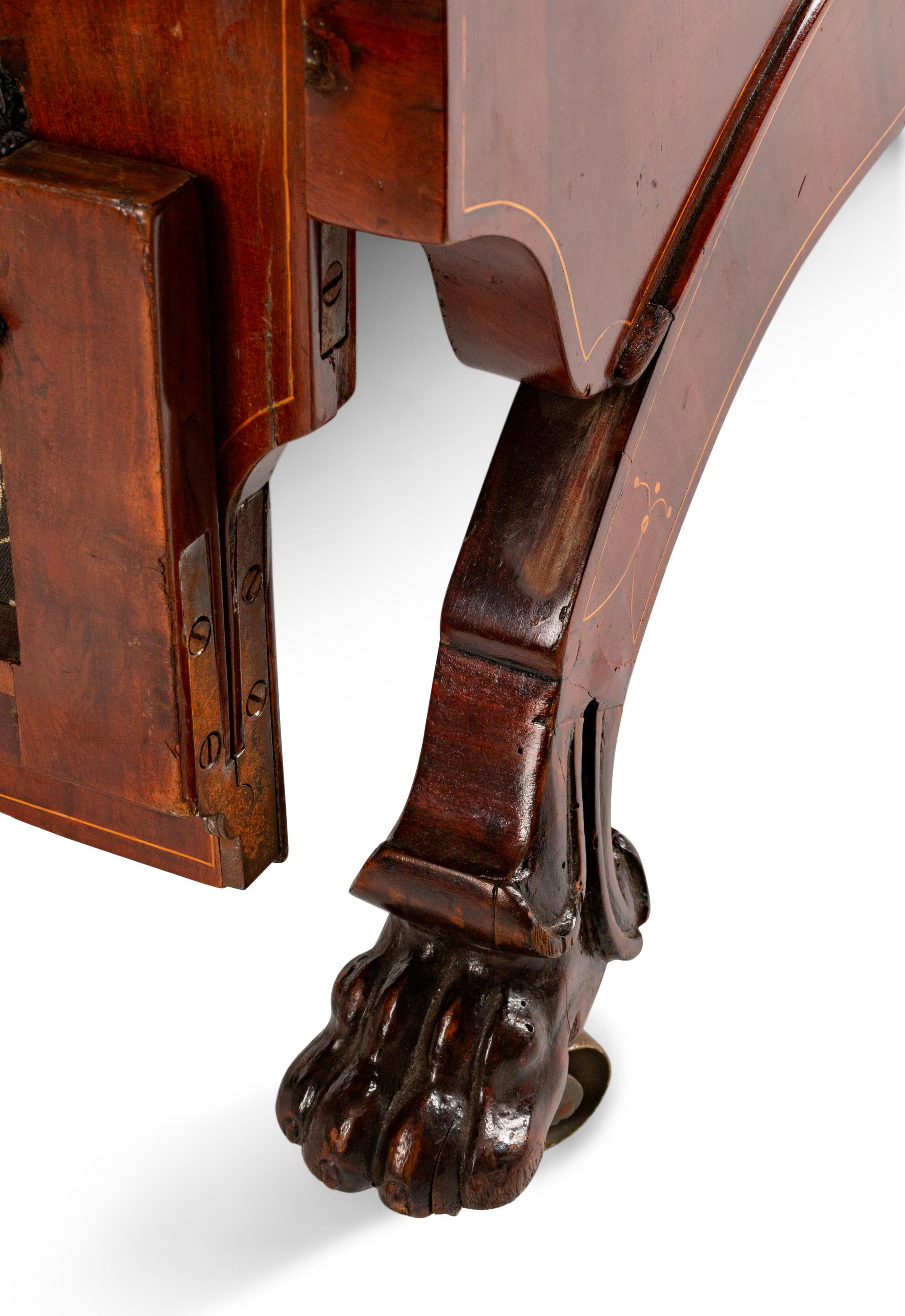 A Victorian Inlaid Mahogany Reclining Armchair — LAST QUARTER 19TH CENTURY