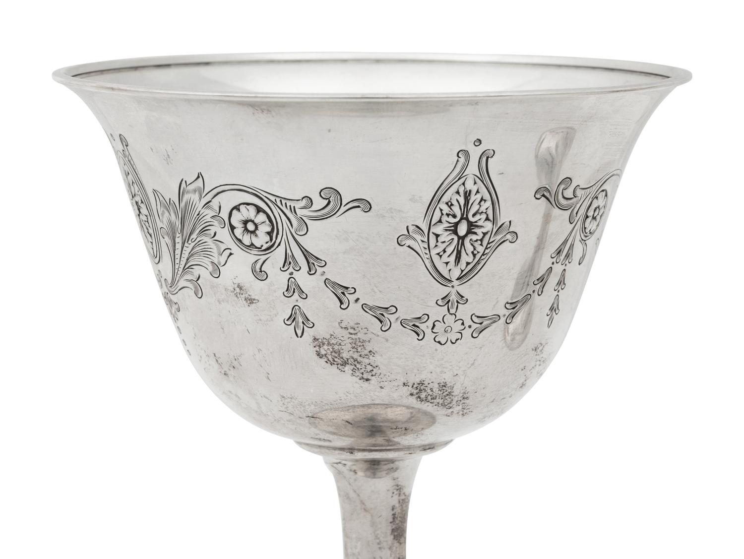 Seven Whiting Silver Goblets