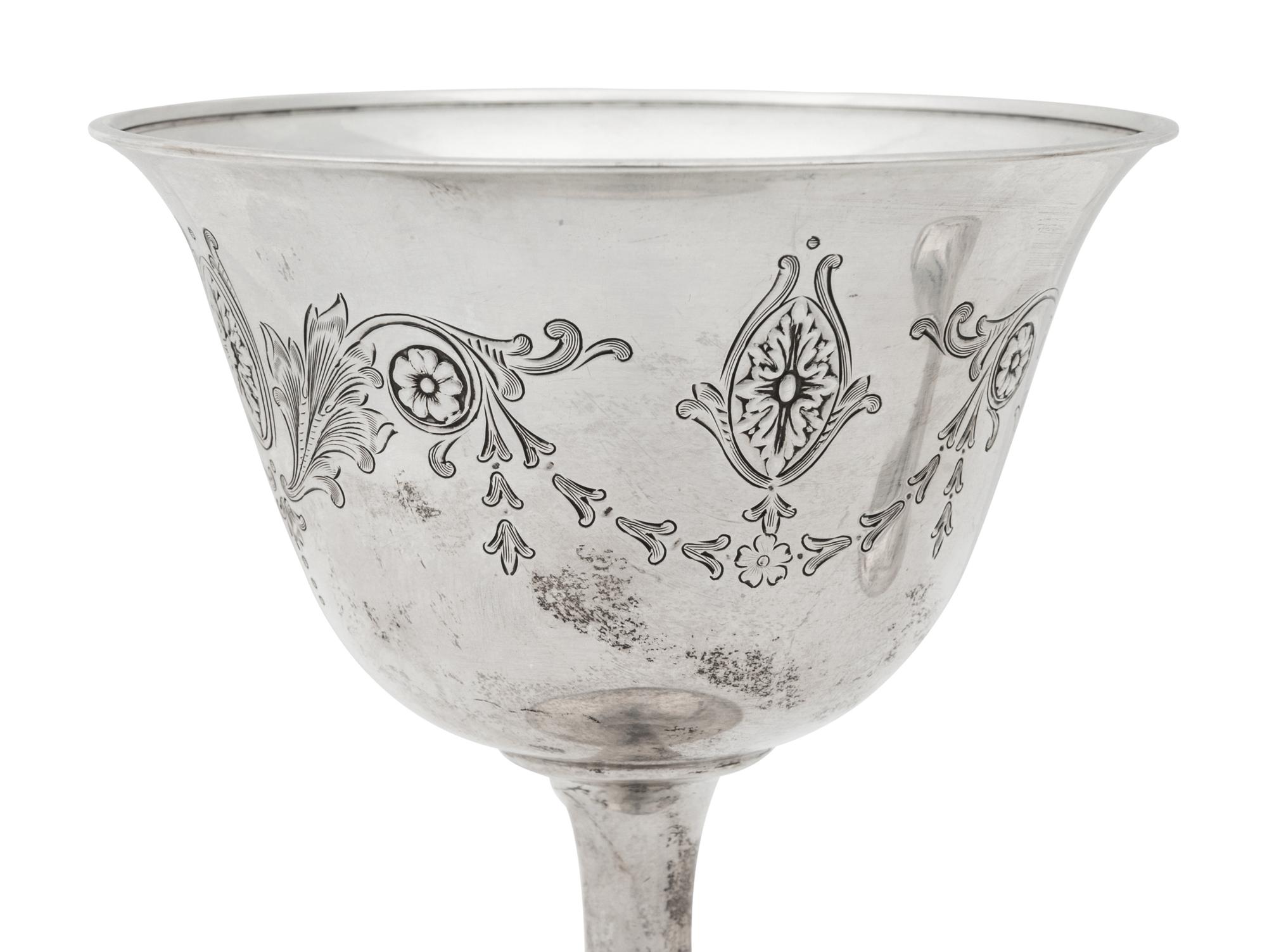 Seven Whiting Silver Goblets