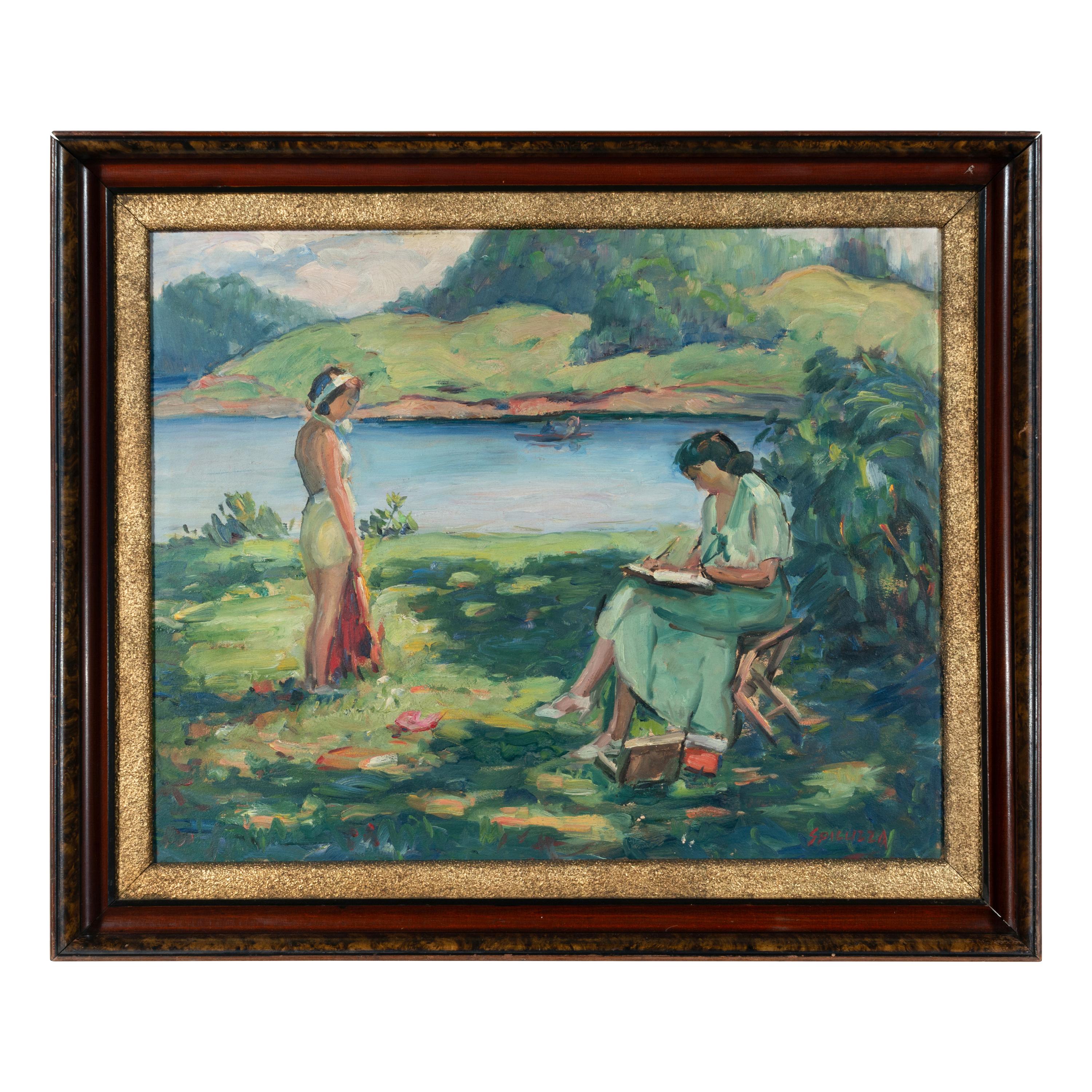 Francesco J. Spicuzza (American, 1883–1962) — Big Cedar Lake, Wisconsin
