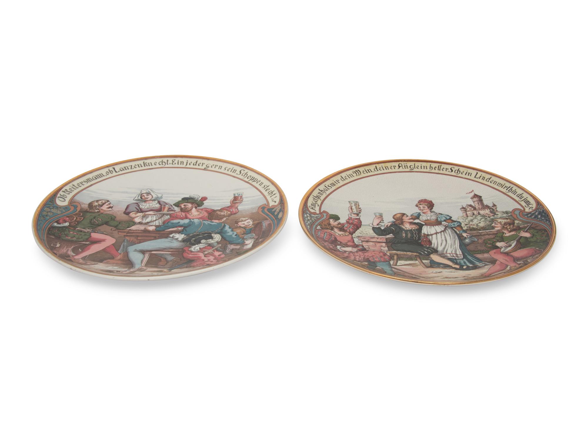 A Pair of Villeroy and Boch Glazed Earthenware Chargers
