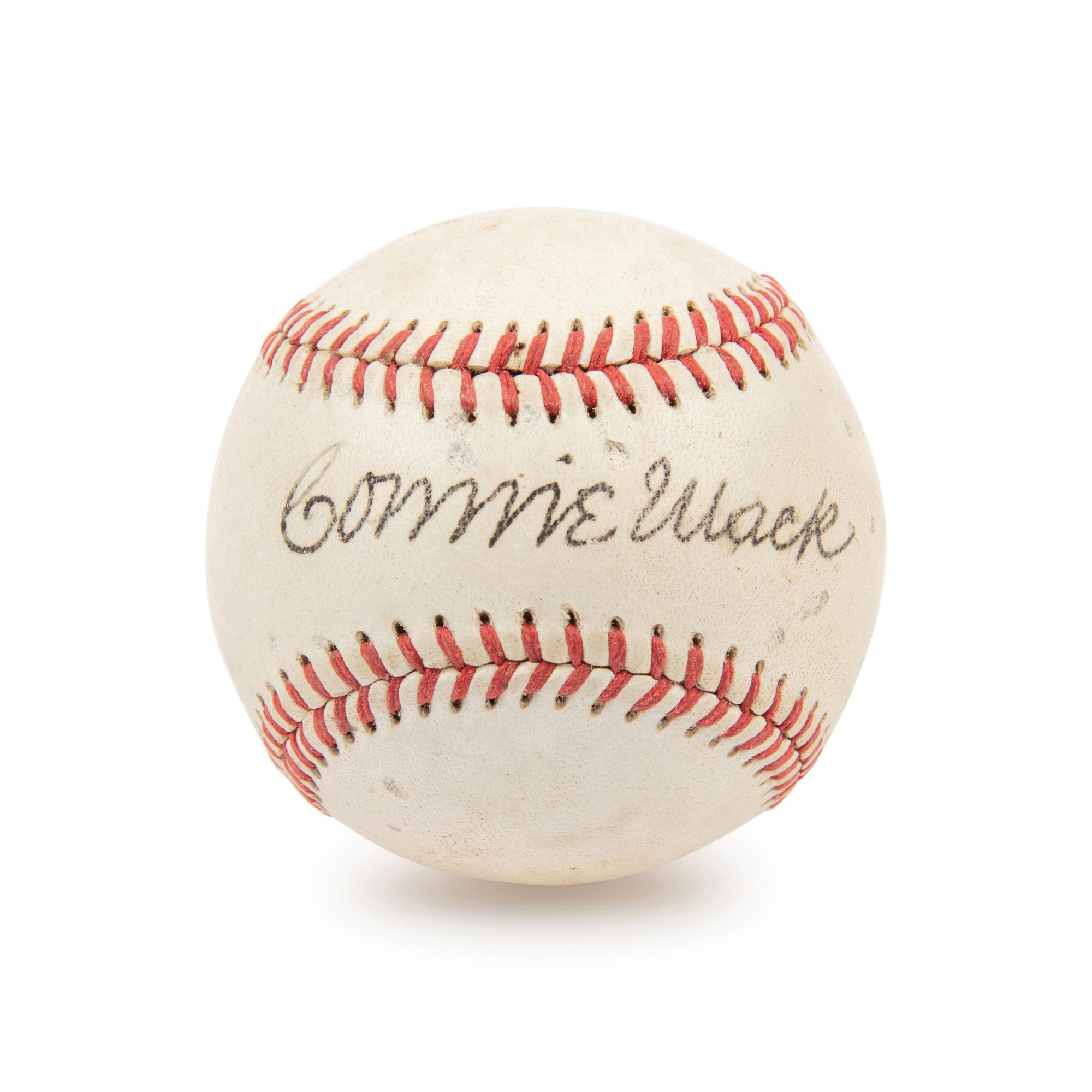 A Connie Mack Single Signed Autograph Baseball (JSA Letter)