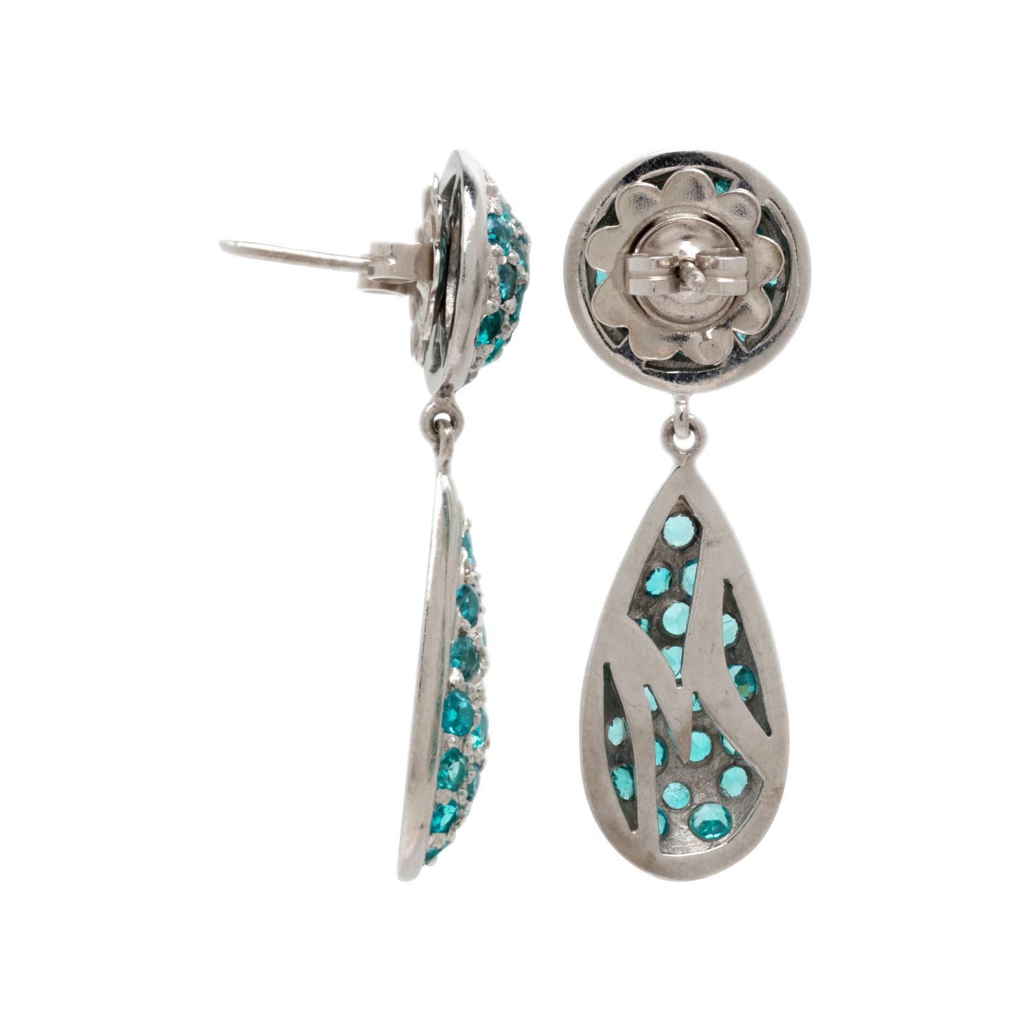GREENISH BLUE TOURMALINE EARRINGS