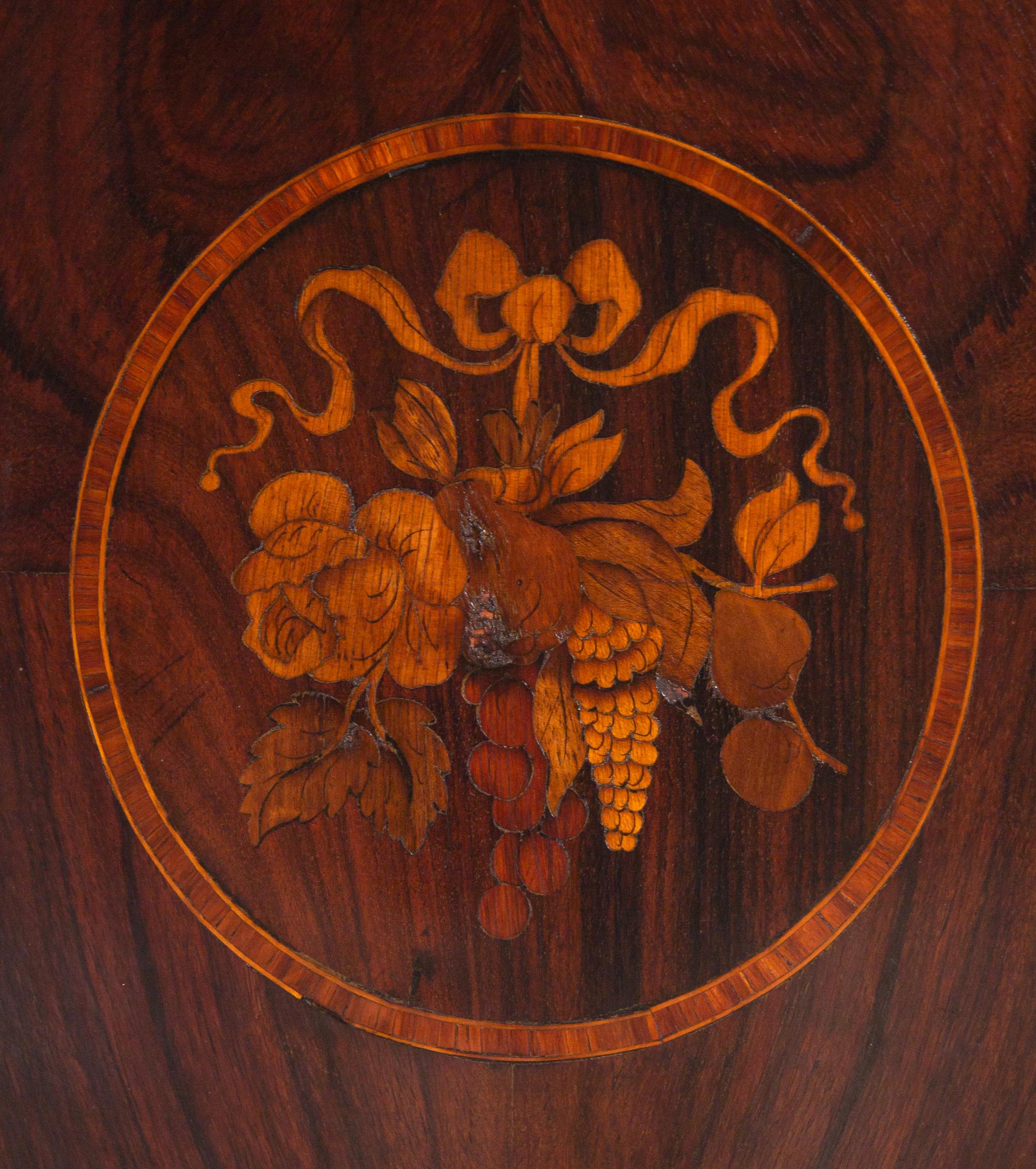 An Italian Walnut and Marquetry Cabinet