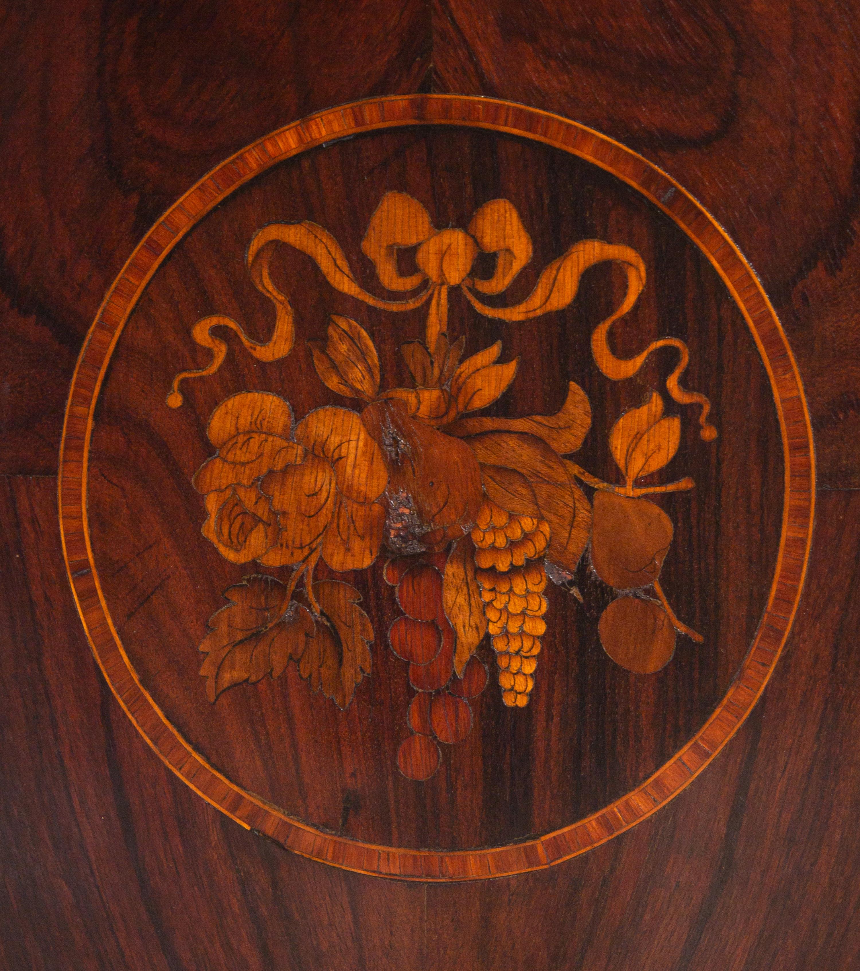 An Italian Walnut and Marquetry Cabinet