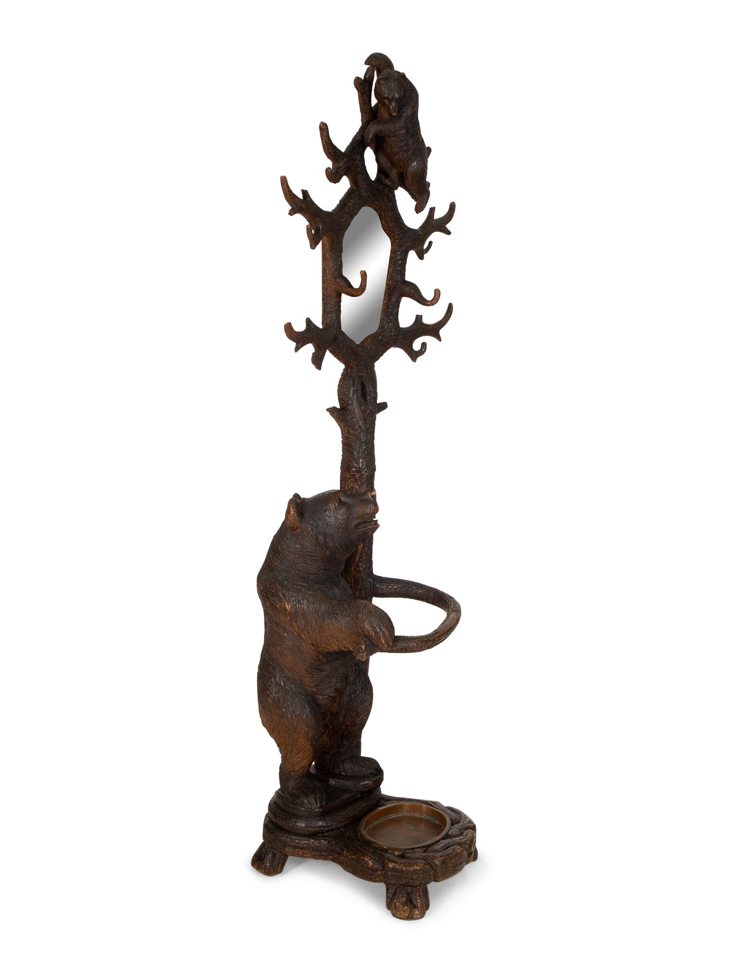 A Swiss Black Forest Bear Hall Stand