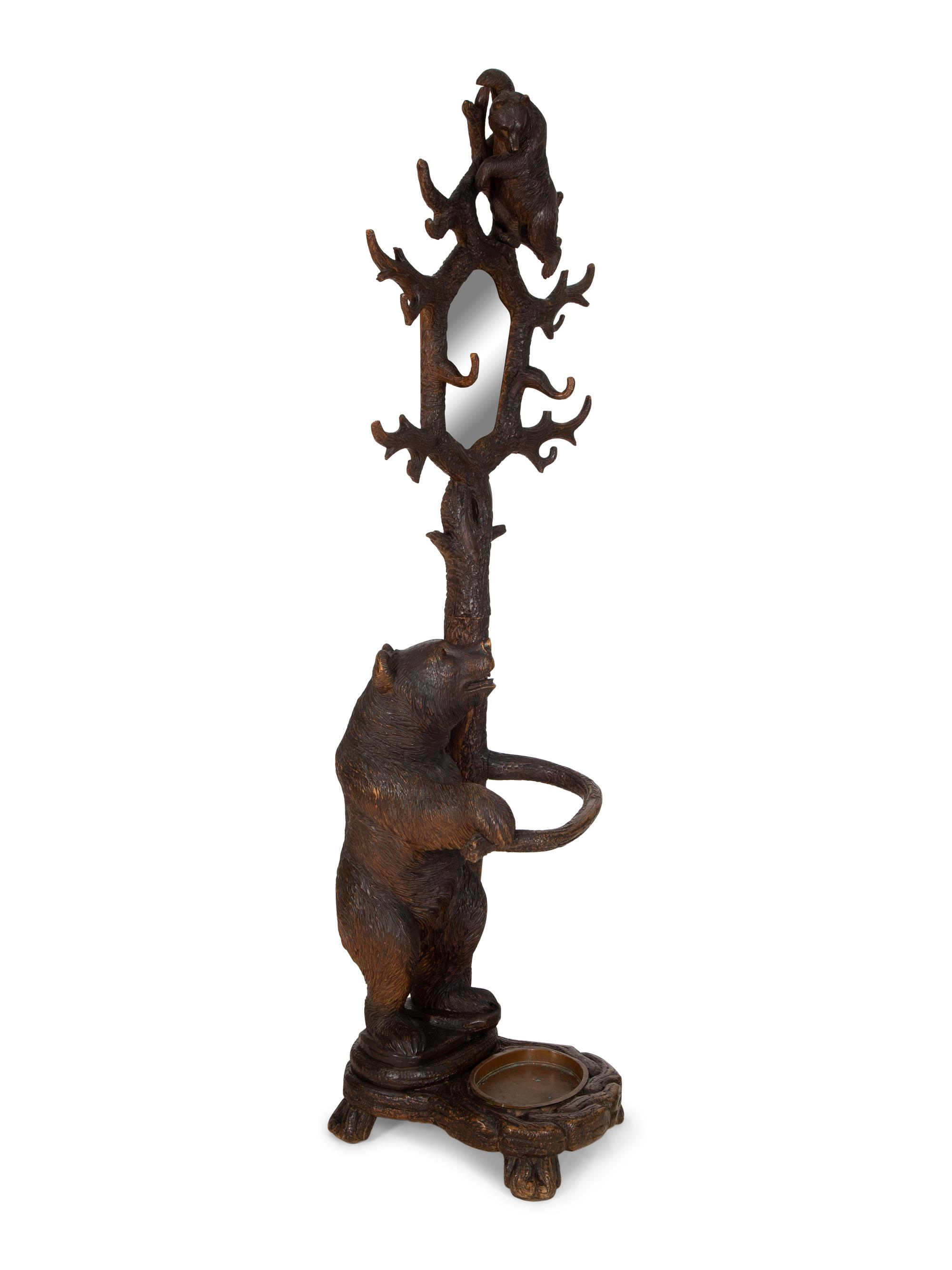A Swiss Black Forest Bear Hall Stand