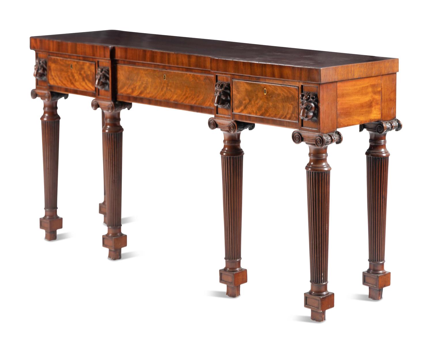 An Edwardian Carved Mahogany Serving Table
