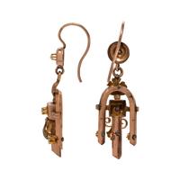 ANTIQUE, BICOLOR GOLD-FILLED AND SEED PEARL SET