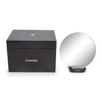 Chanel, Lacquered Logo Box & Vanity Mirror