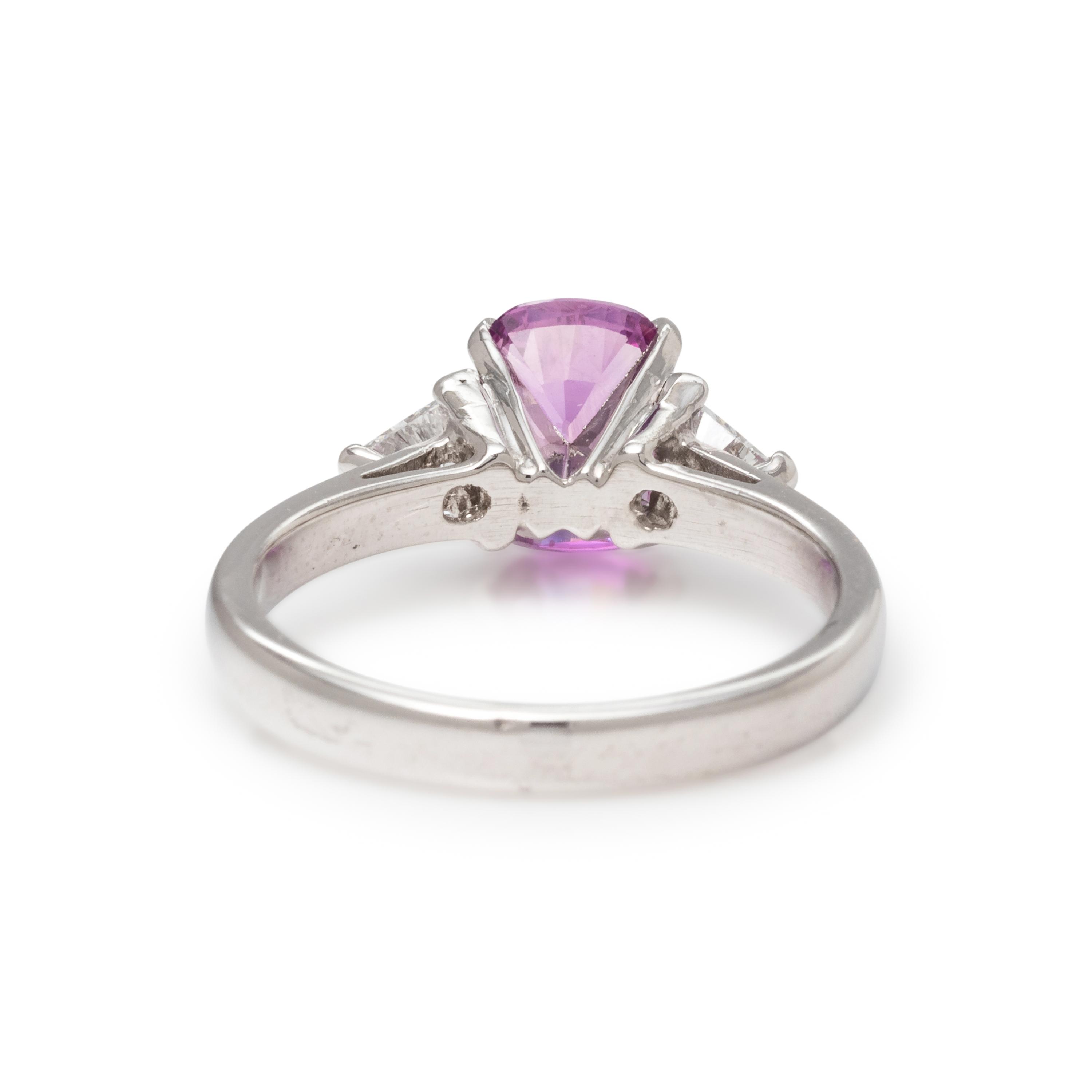 PINK SAPPHIRE AND DIAMOND RING
