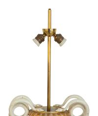 A Meissen Porcelain Snake Handled Vase Mounted as a Lamp