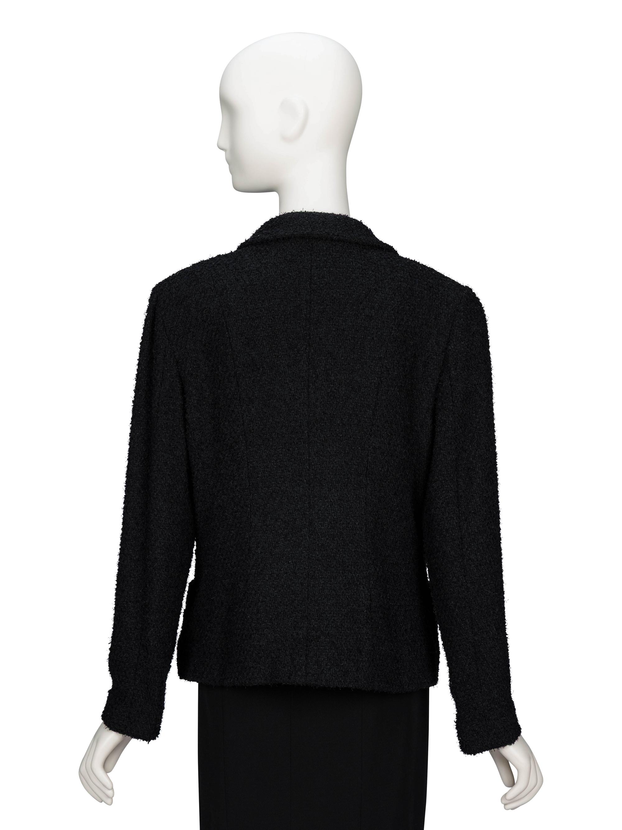 Chanel, Black Bouclé Tweed Jacket