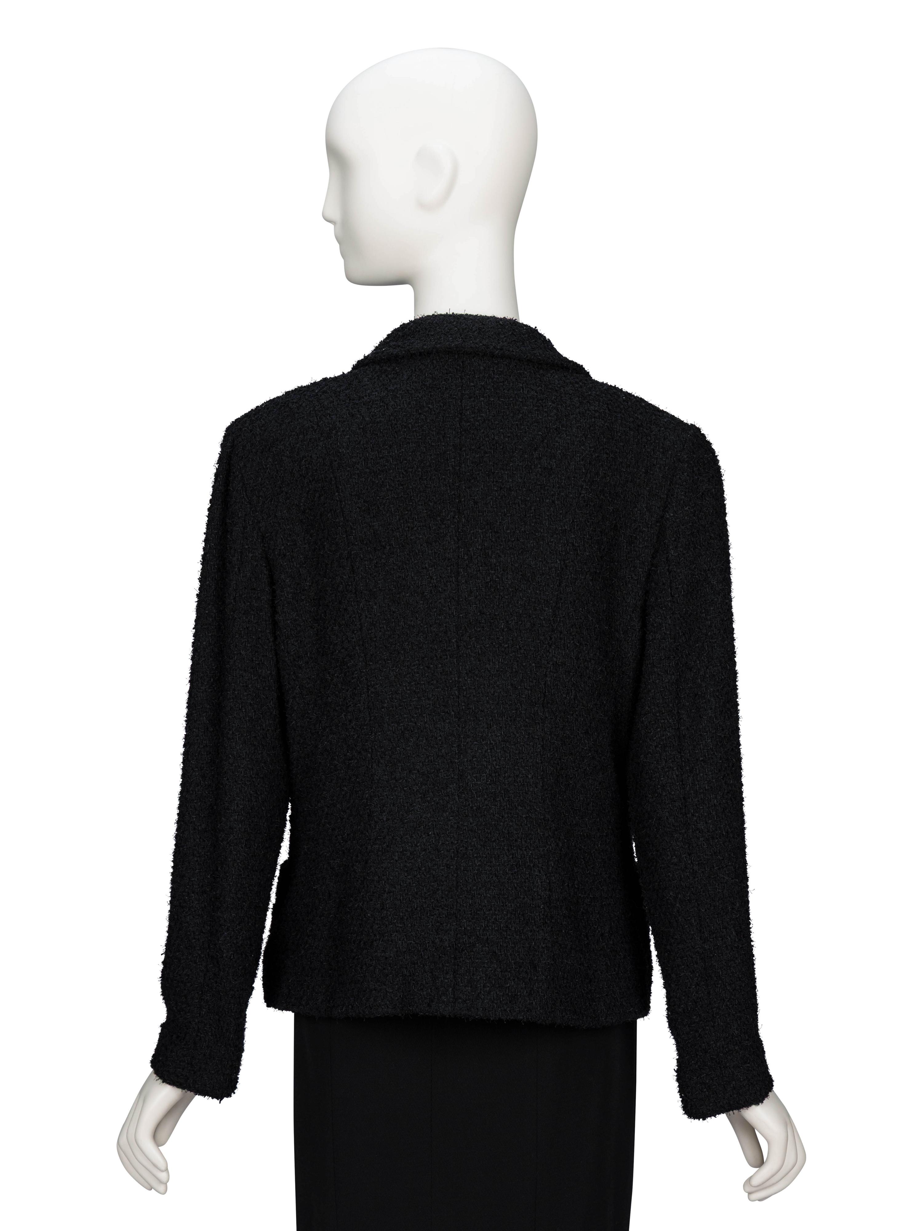 Chanel, Black Bouclé Tweed Jacket