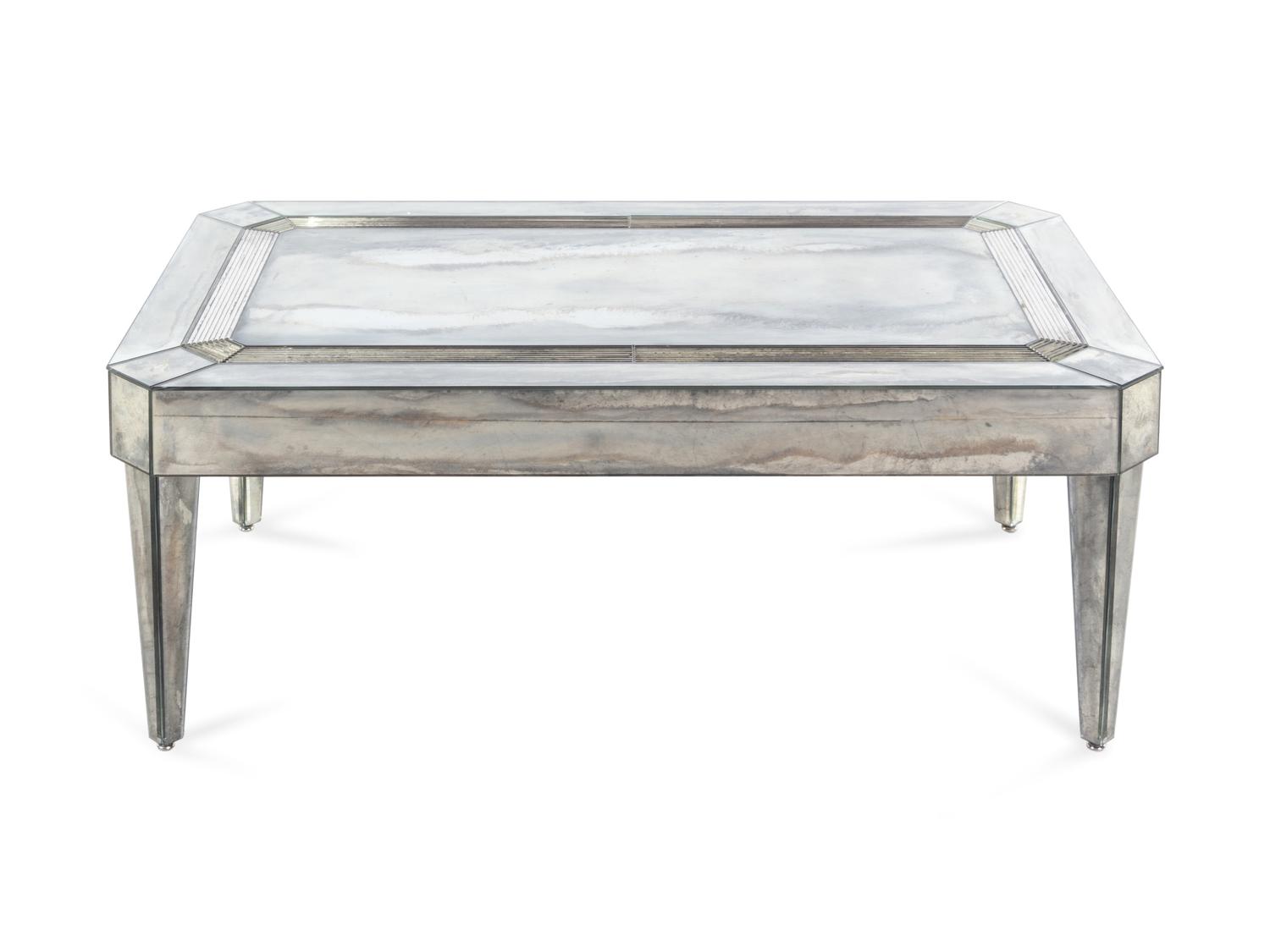 Beveled Mirrored Low Table