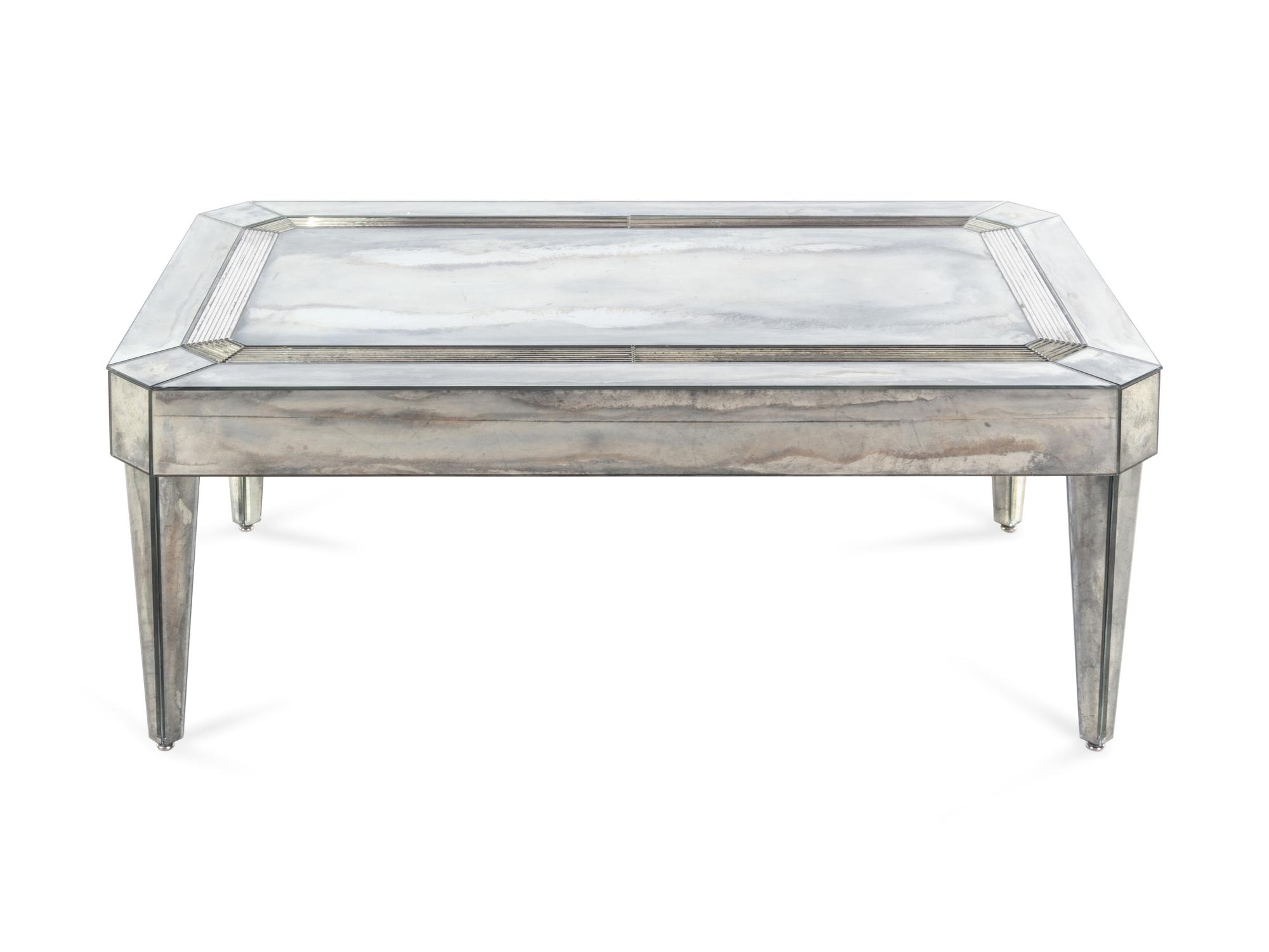 Beveled Mirrored Low Table