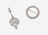 A Pair of Platinum and Diamond Jewelry