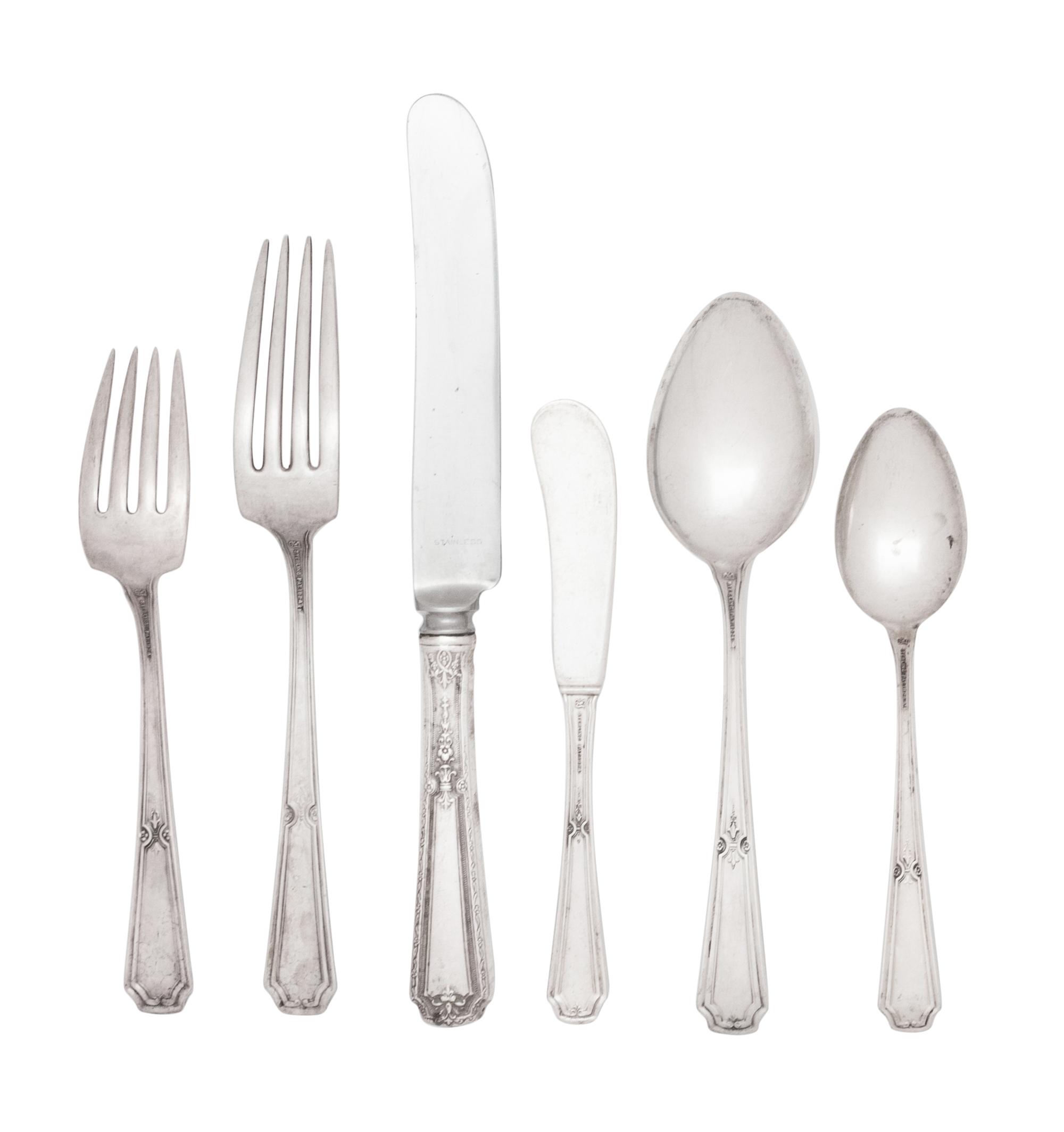 An American Silver Flatware Service