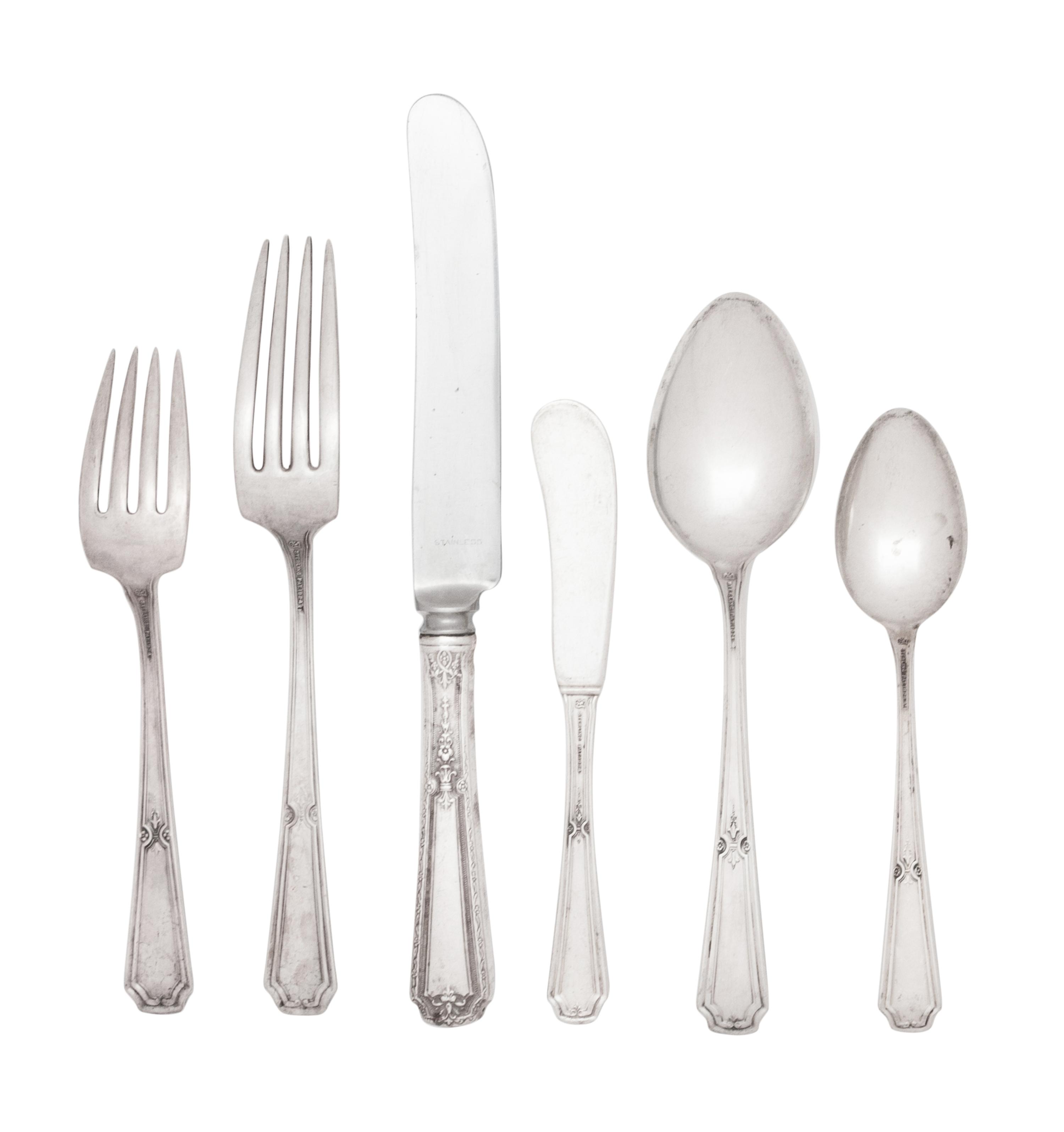 An American Silver Flatware Service