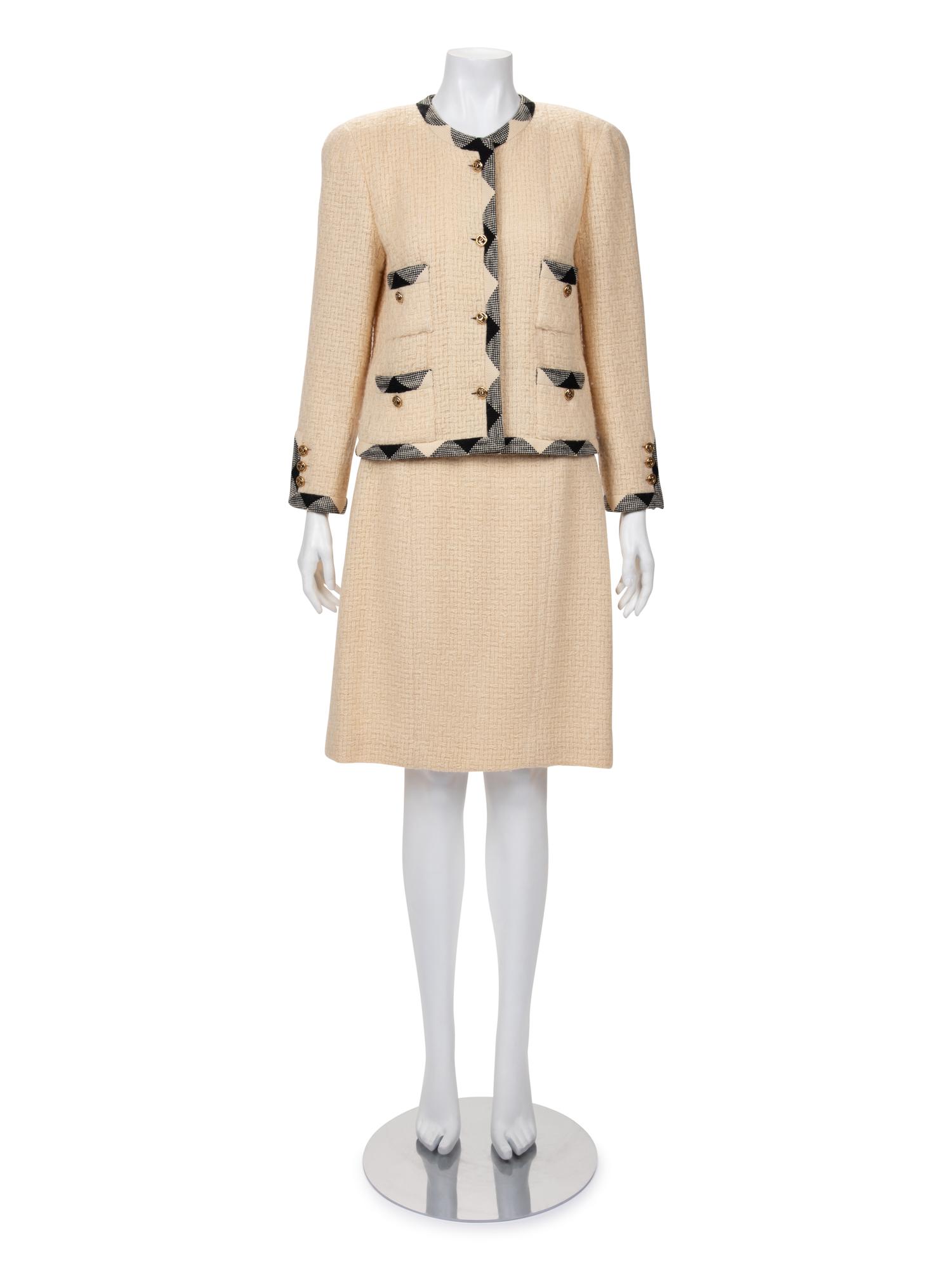 Chanel Tweed Two-Piece Skirt Suit, 1980-90s