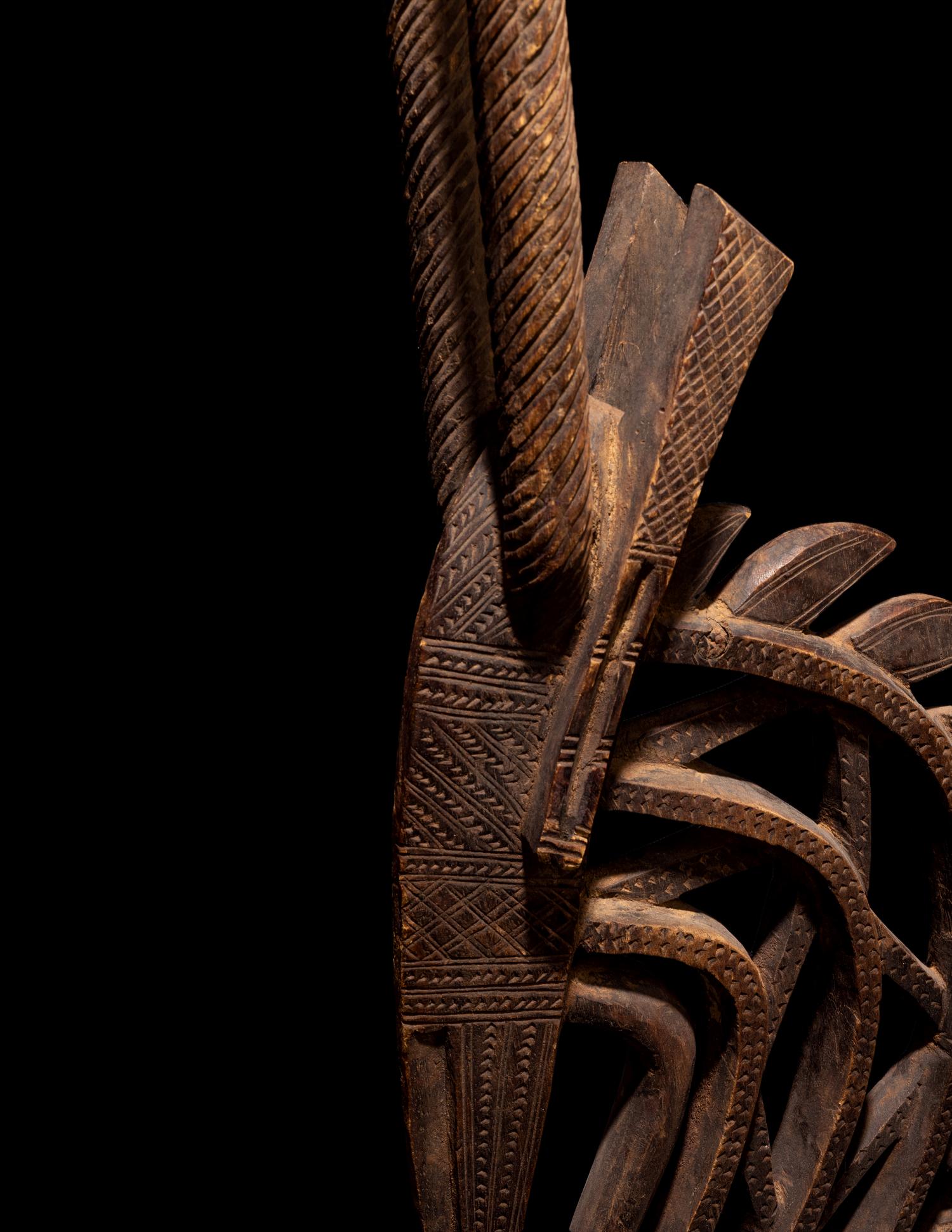 A Bamana Wood Antelope (Chiwara)