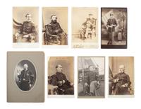 [MILITARIA]. 60+ cabinet cards and CDVs of American military subjects.