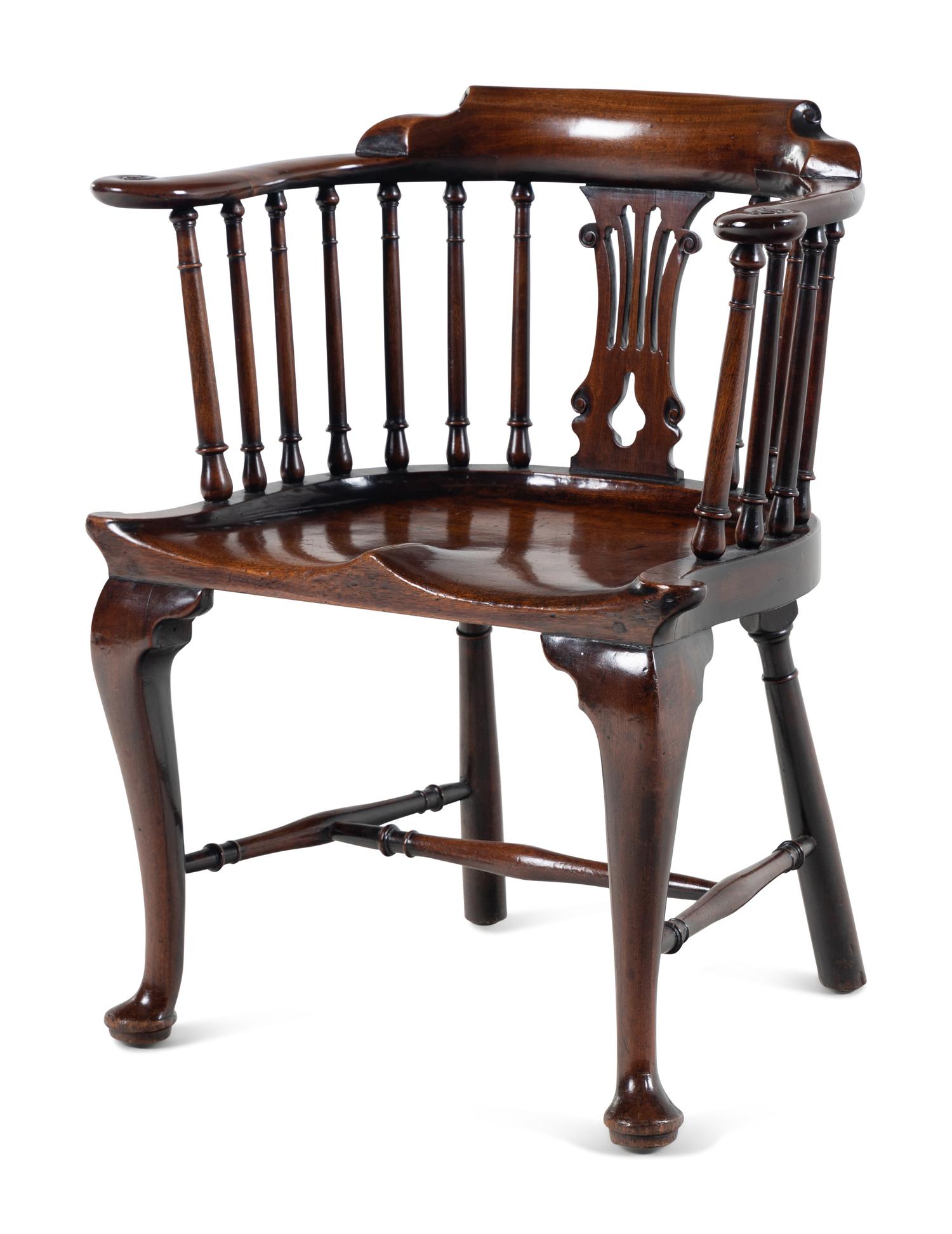 An Edwardian Mahogany Bureau Chair