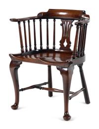 An Edwardian Mahogany Bureau Chair
