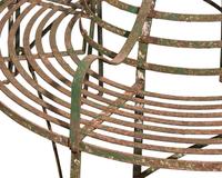 A Pair of Curved Wrought Iron Tree Benches