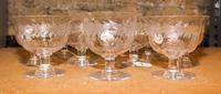 A Set of Ten Cut Glass Dessert Compotes Diameter 5 inches.