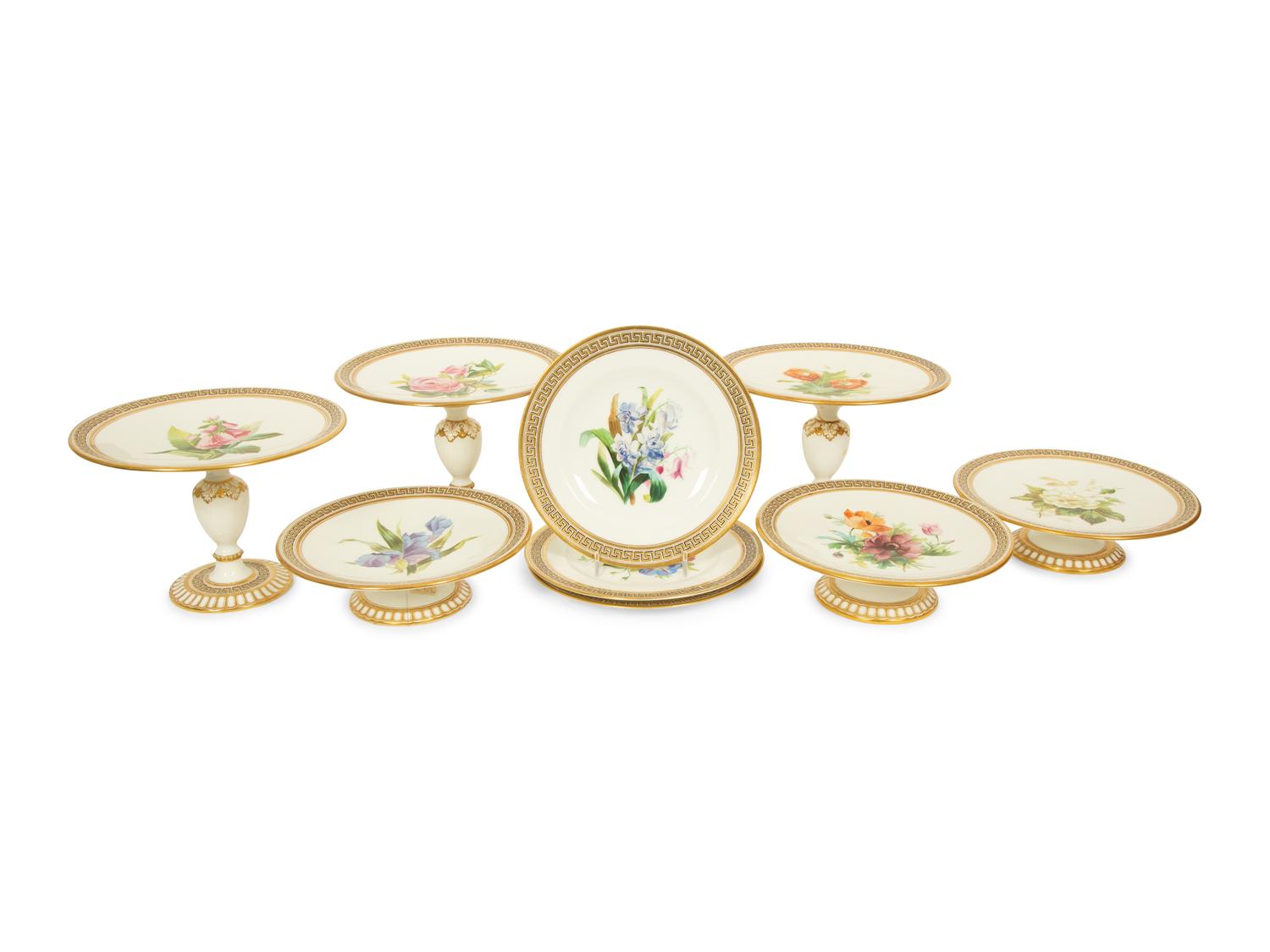 An English Porcelain Dessert Service